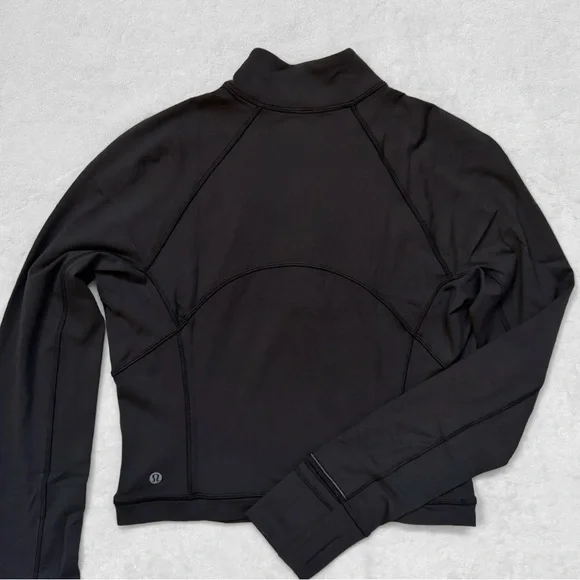 NWT Lululemon It’s Rulu™ Run Cropped Half Zip – Black – Size 8